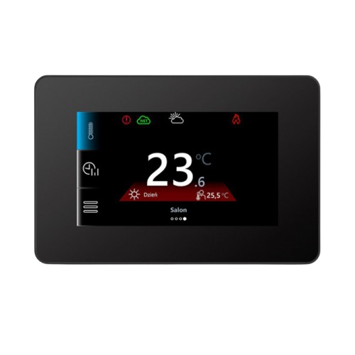 Панель кімнатна провідна xTHERM TOUCH black  ecoSTER90 EF black фото